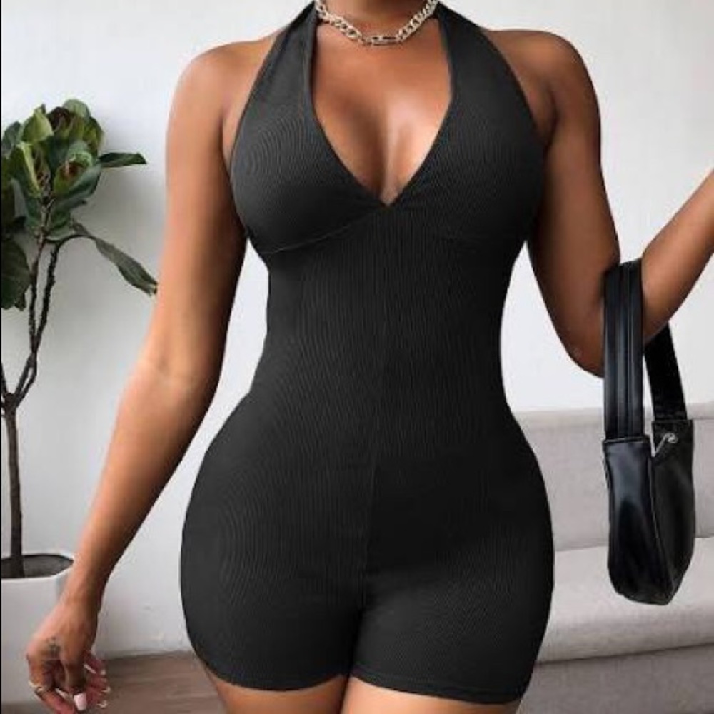 Halter Too Romper BROWN